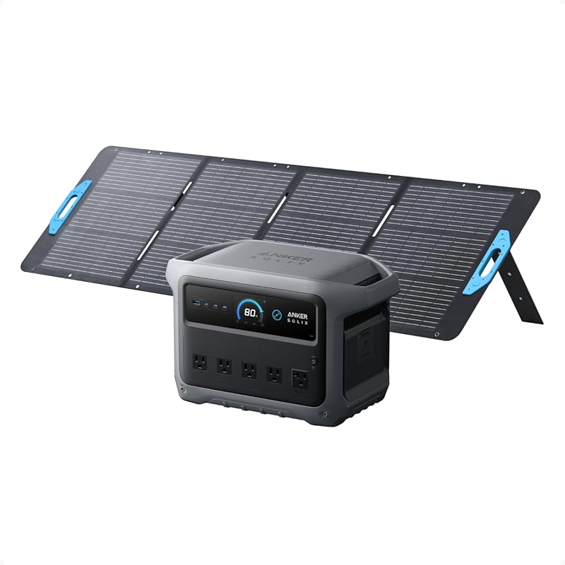 Anker SOLIX C1000 Gen 2 Solar Generator with 200W Solar Panel, 1,024Wh
