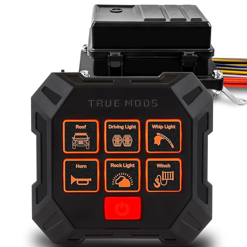 True MODS 12V Wireless 6-Gang Switch Panel Controller with USB-C Charg