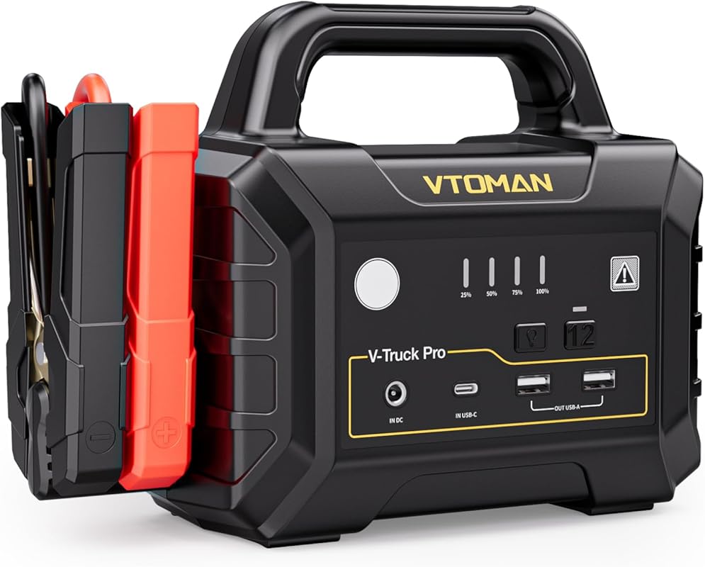 VTOMAN V-Truck Pro 8000A Car Battery Jump Starter with 65W Quick Charg