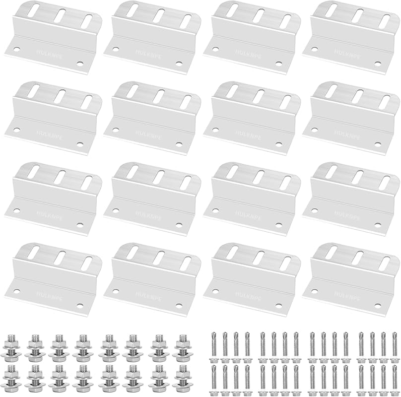 16 Units Solar Panel Mounting Brackets, Z Brackets Mounting Kit, Light