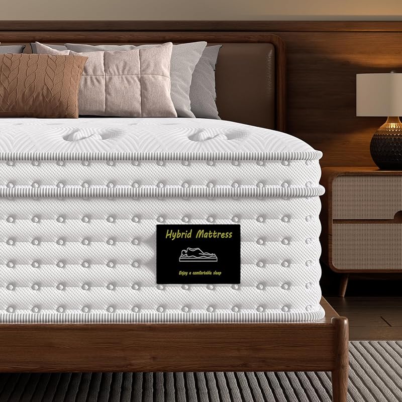 BedStory Firm 14-Inch Hybrid Queen Mattress with Pocket Springs for Ba