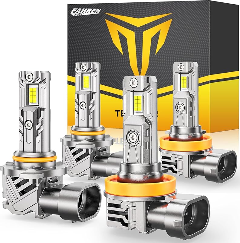 H11 9005 LED Bulbs Combo, 120000LM 1100% Ultra Brightness, 6500K White