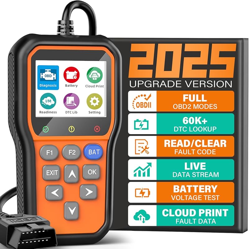 BluSon YM319 OBD2 Scanner Diagnoses Engine Codes with Live Data and Ba