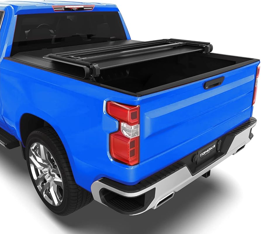 TOMOKA Soft Tri-Fold Tonneau Cover for 2007-2026 Chevy Silverado 1500