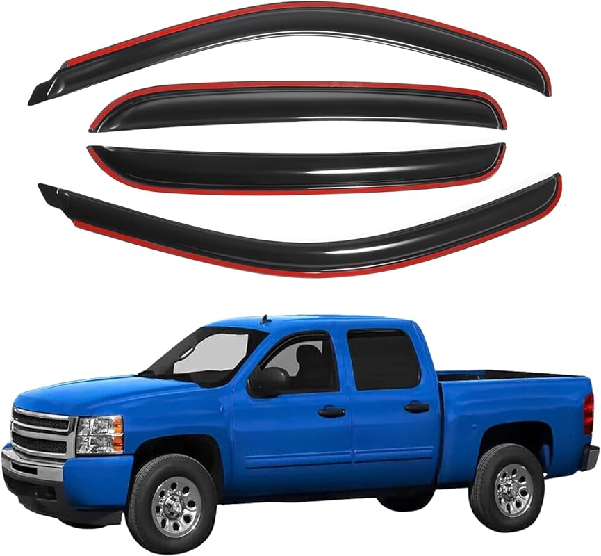 In-Channel Window Deflectors for Chevy Silverado and GMC Sierra (2007-