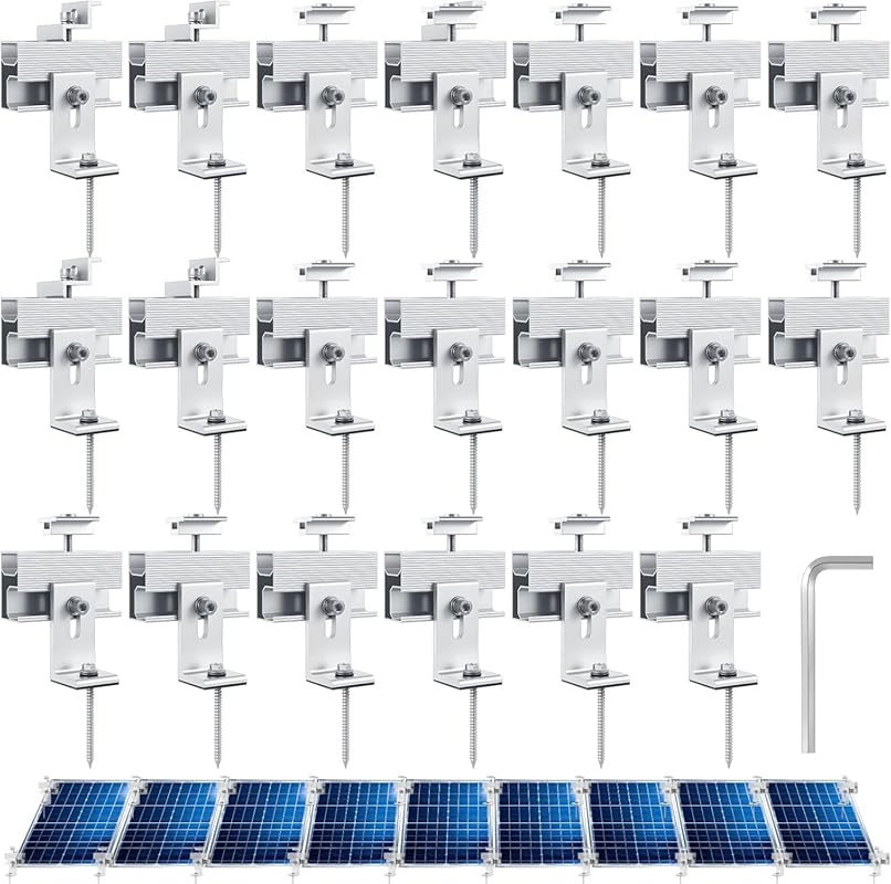 20 Pcs Solar Panel Mounting Brackets Kit for 1