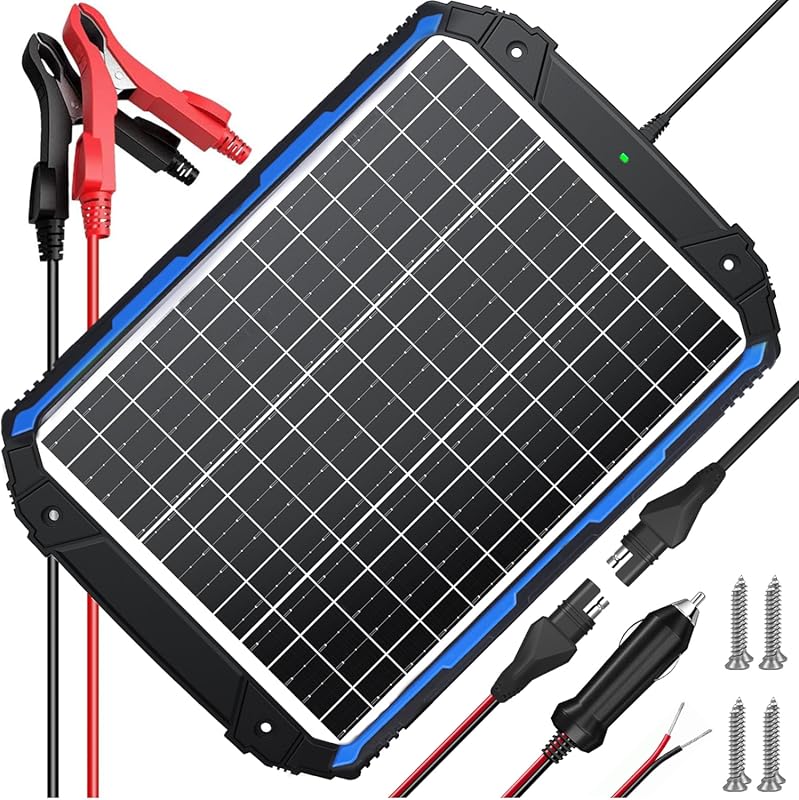 SUNER POWER 25W Waterproof Solar Battery Charger Maintainer with MPPT 