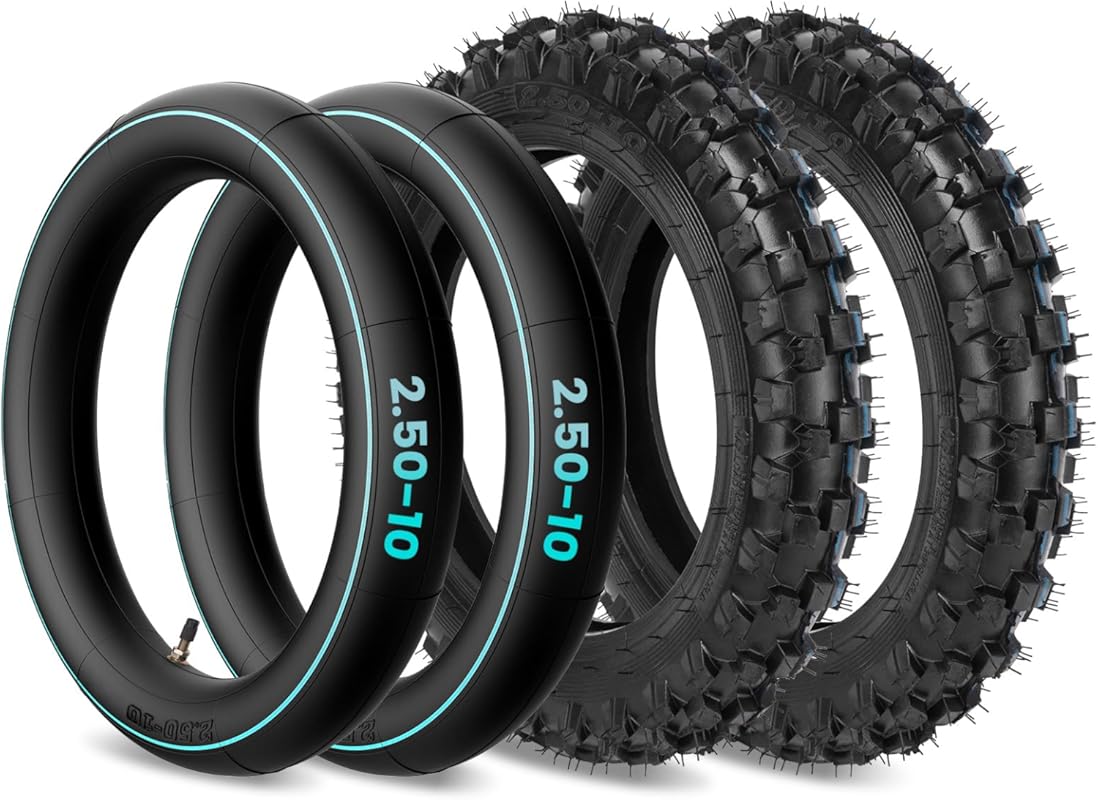 2.5-10 Inch Off-Road Tire and Inner Tube Set for Dirt Bikes