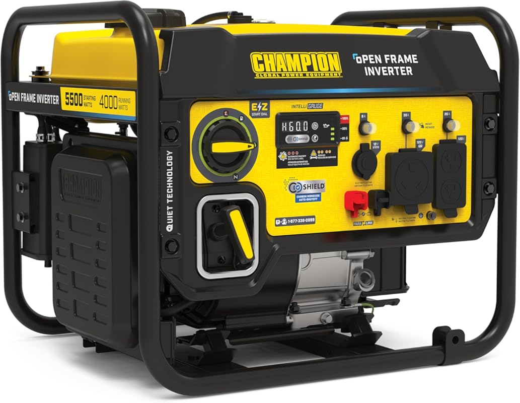Champion 5500-Watt Open Frame Inverter Generator with Quiet Technology