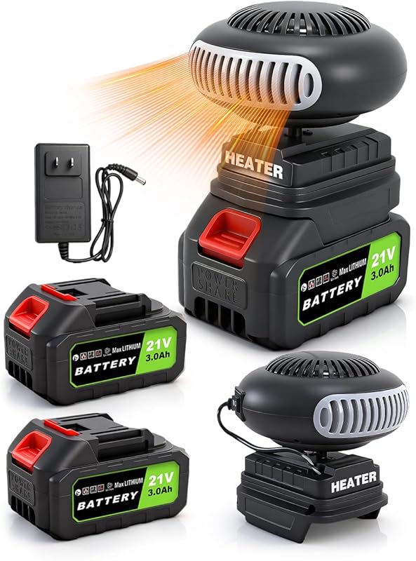 Cordless Battery Powered Portable Heater for Car Windows, Indoors, and
