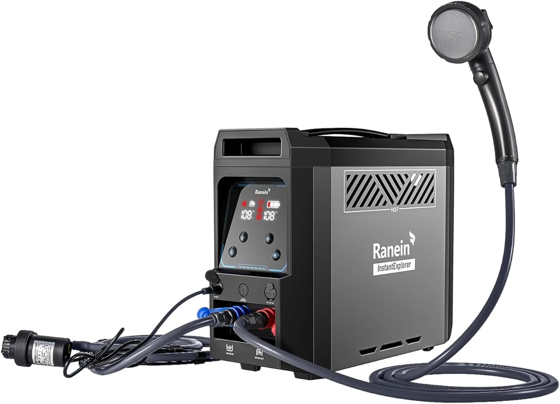 Portable Propane Tankless Water Heater with Thermostatic Control Recha