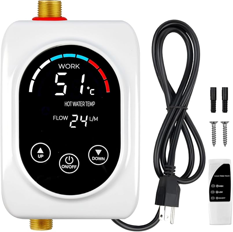 Portable Electric Tankless Water Heater with 3000W Power and Digital D