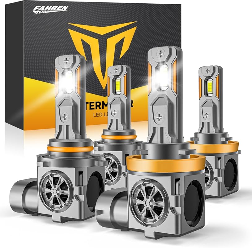 H11 H8 H9 9005 HB3 LED Bulbs Combo with 115,000LM 6500K and Cooling Fa