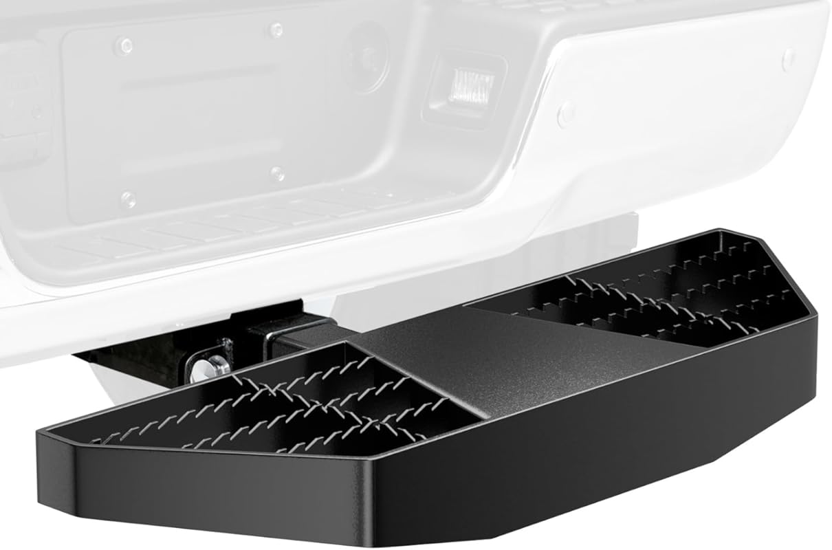 Heavy-Duty Hitch Step for 2" Receivers, 24" Anti-Slip Bumper Guard