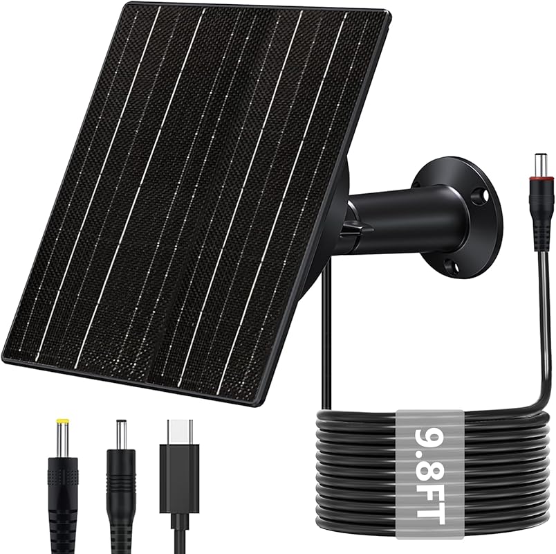 Zivif 10W Solar Panel with 10400mAh Battery for Cameras, Multiple Conn