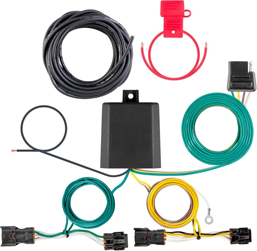 CURT 56553 Vehicle-Side Custom 4-Pin Trailer Wiring Harness, Fits Sele