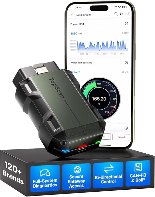 TOPDON Topscan Master Bluetooth OBD2 Scanner with Wireless Bidirection