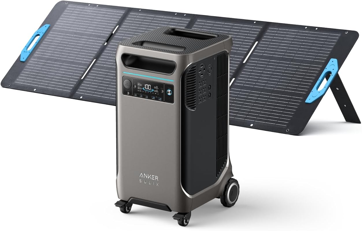Renewed Anker SOLIX F3800 Power Station with 200W Solar Panels and LiF