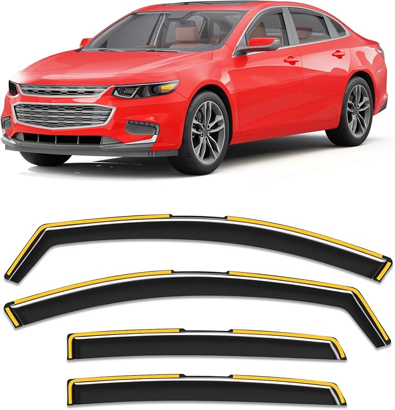 in-Channel Rain Guards Fit for Chevy Malibu 2016