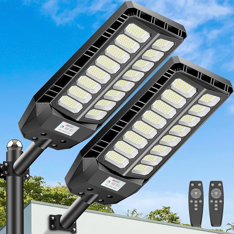 Deepn 8000W Solar Flood Light with 480 LEDs and Motion Sensor for Outd