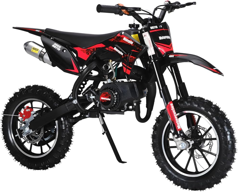 Dirt Bike for Teens Adults,50 cc Mini Dirt Bike,2-Stroke Kids Gas Powe