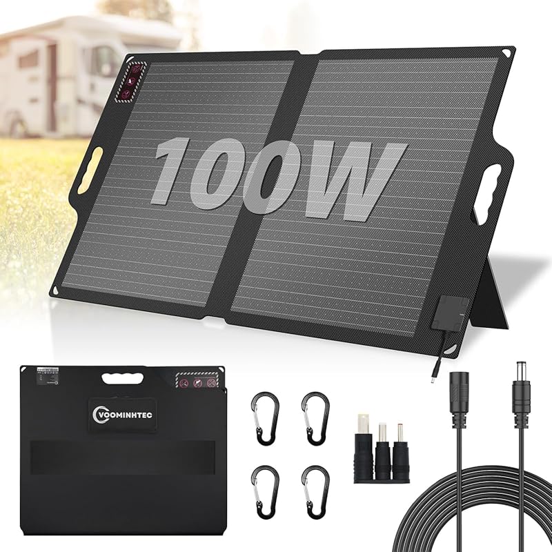 100W 22V ETFE Folding Portable Solar Panel