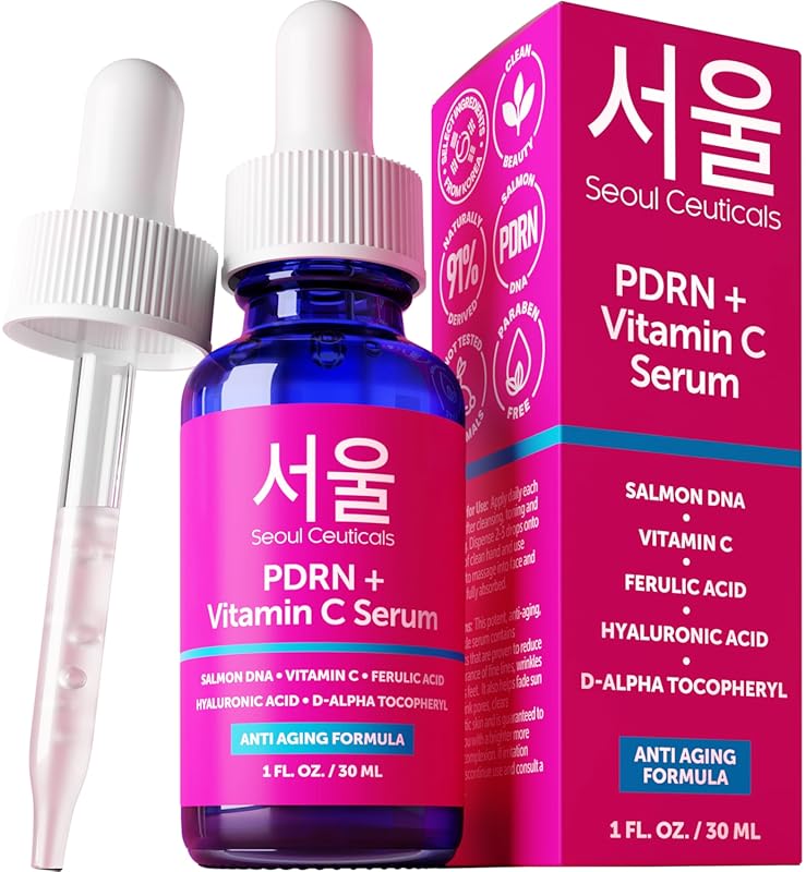 SeoulCeuticals PDRN Salmon DNA and Vitamin C Serum for Anti-Aging Skin