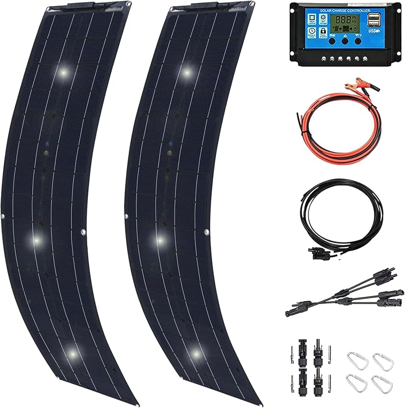 600W Flexible Solar Panel Kit with Two 300W Panels and 40A Controller 