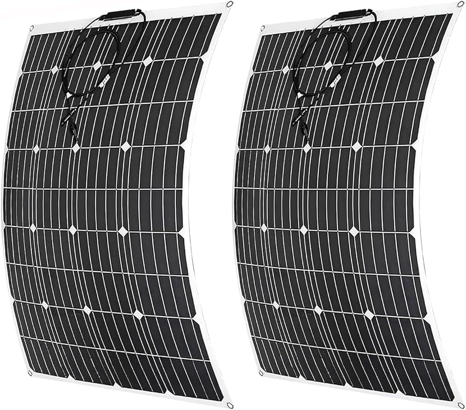 1000W Flexible Solar Panel Kit for Boats: Two 500W 12V Monocrystalline