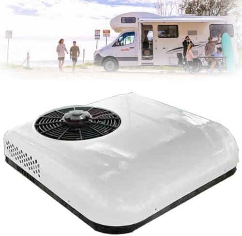 Low Profile RV Rooftop Air Conditioner with 12V/24V Cooling for Camper
