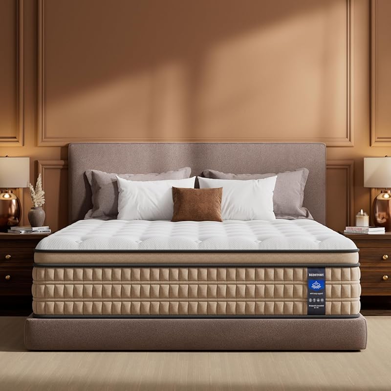 BedStory Extra Firm 14-Inch Hybrid Queen Mattress for Enhanced Lumbar 