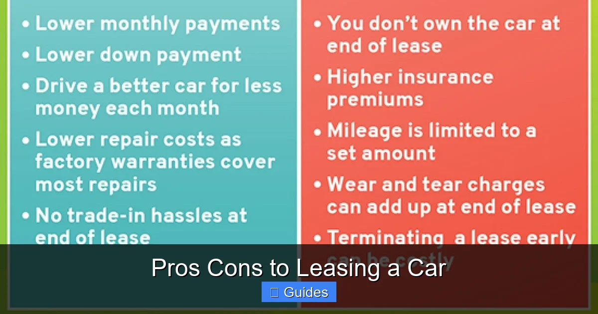 Pros Cons to Leasing a Car