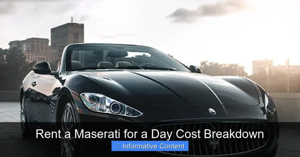 Rent a Maserati for a Day Cost Breakdown