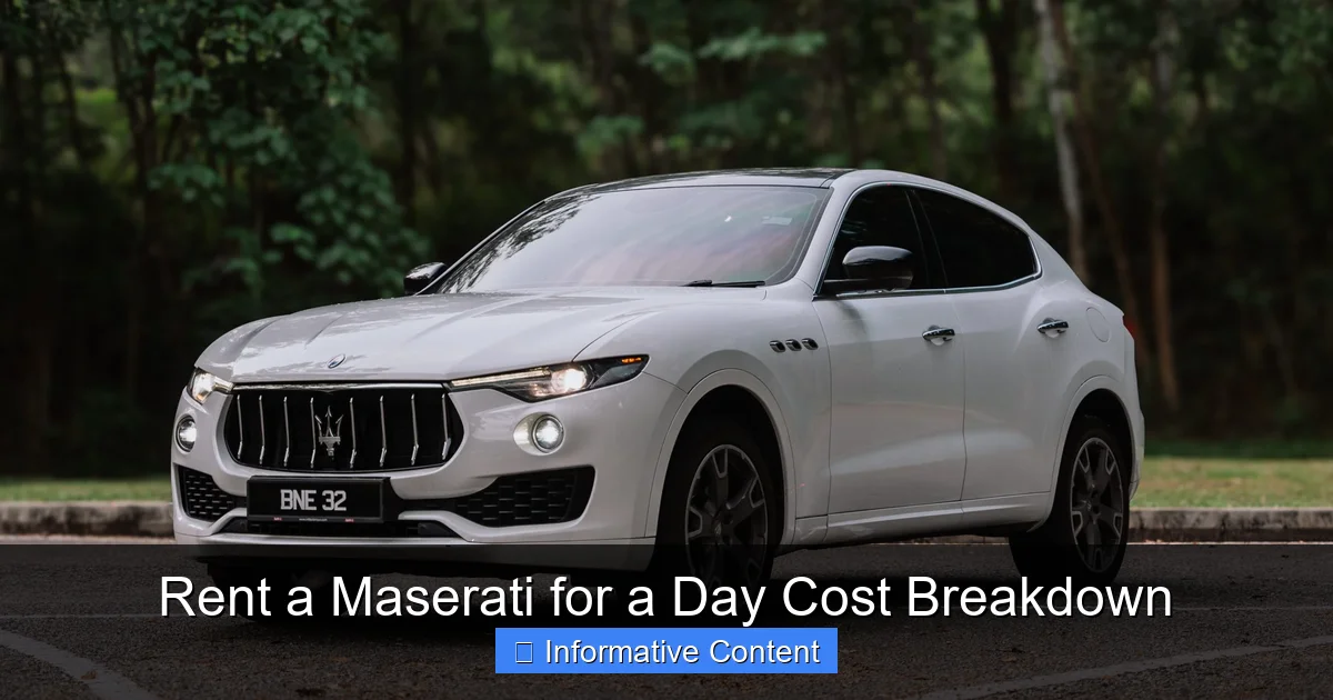 Rent a Maserati for a Day Cost Breakdown