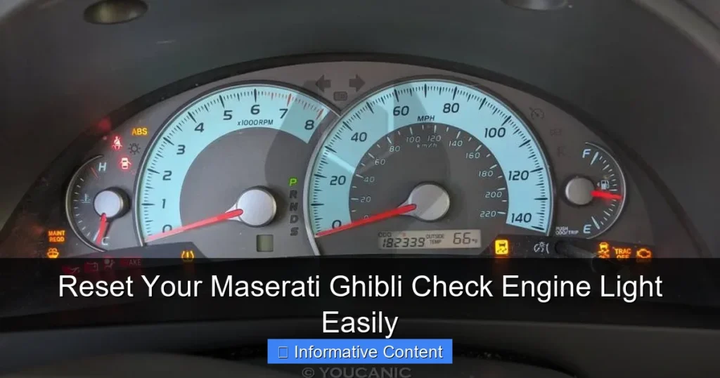 Reset Your Maserati Ghibli Check Engine Light Easily