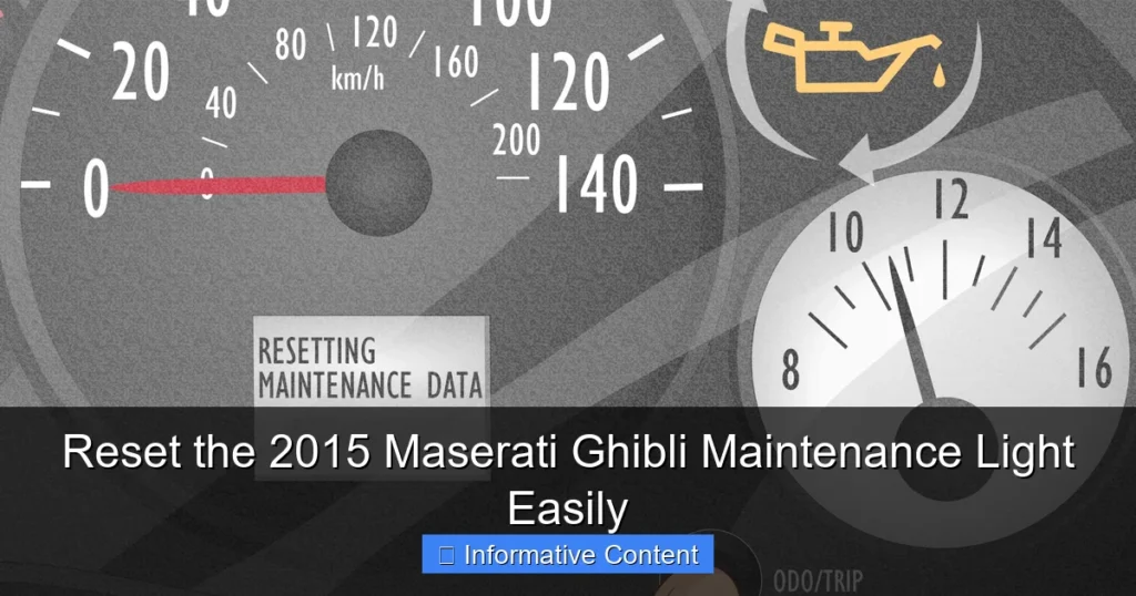 Reset the 2015 Maserati Ghibli Maintenance Light Easily
