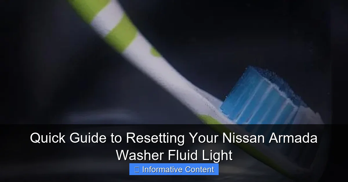 Quick Guide to Resetting Your Nissan Armada Washer Fluid Light