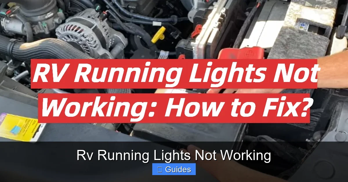 Rv Running Lights Not Working