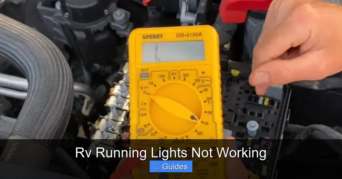 Rv Running Lights Not Working