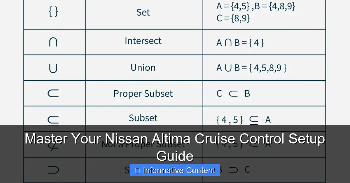 Master Your Nissan Altima Cruise Control Setup Guide