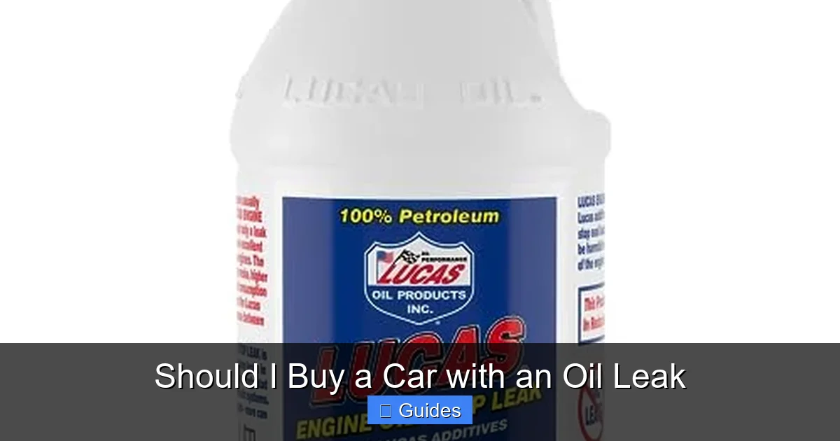Should I Buy a Car with an Oil Leak