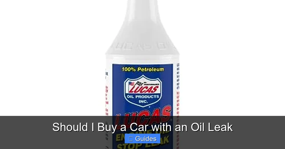 Should I Buy a Car with an Oil Leak