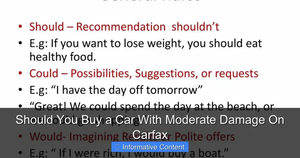 Should You Buy a Car With Moderate Damage On Carfax