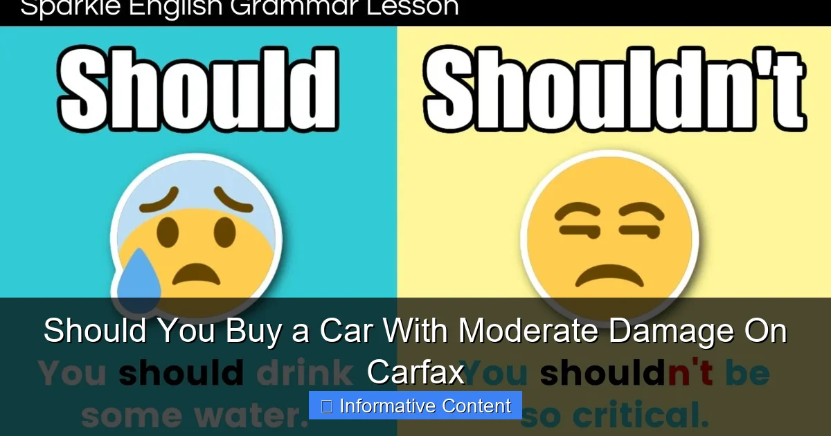 Should You Buy a Car With Moderate Damage On Carfax