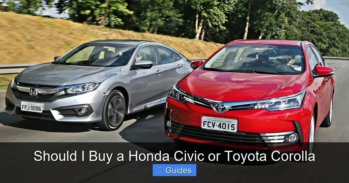 Should I Buy a Honda Civic or Toyota Corolla