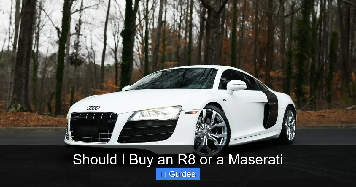 Should I Buy an R8 or a Maserati