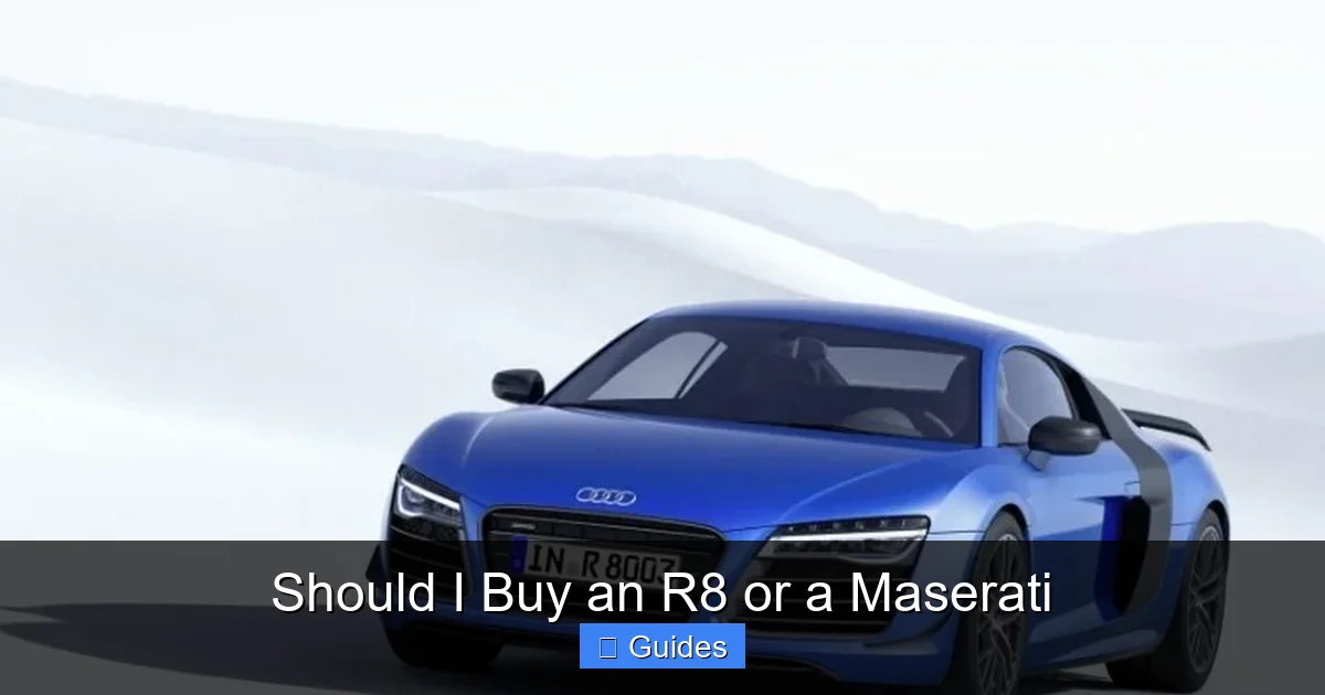 Should I Buy an R8 or a Maserati