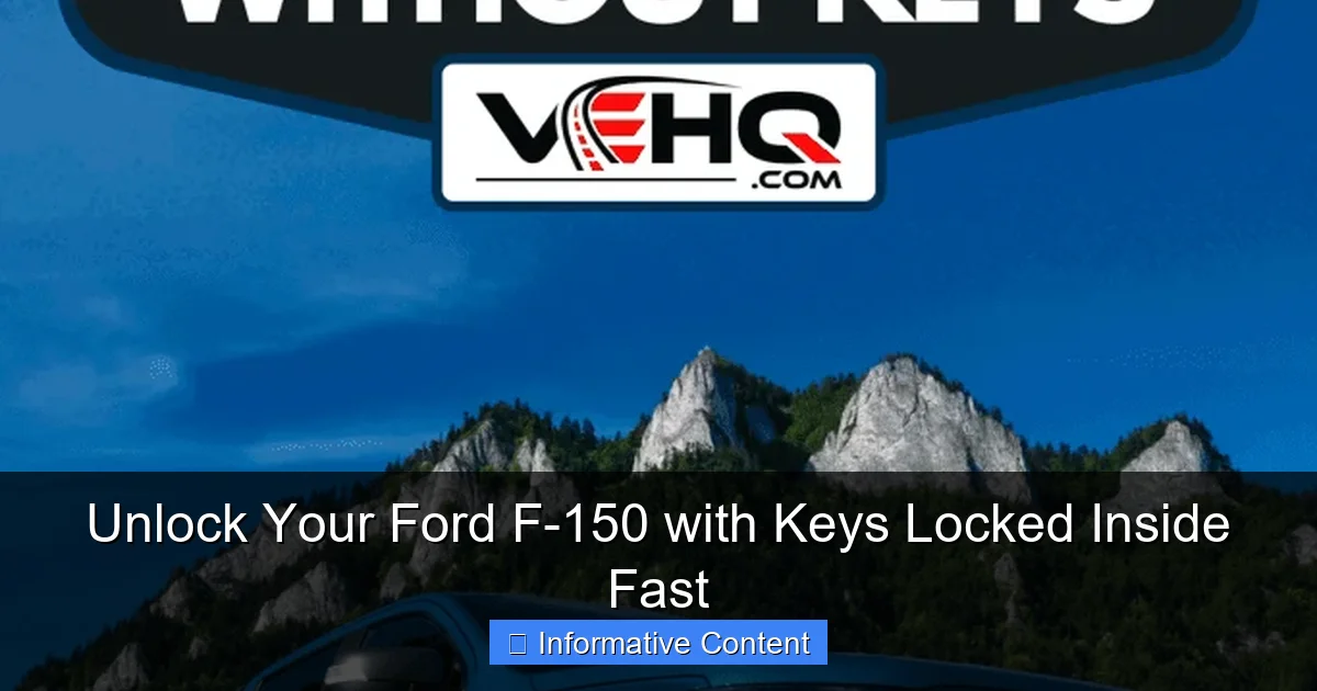 Unlock Your Ford F-150 with Keys Locked Inside Fast
