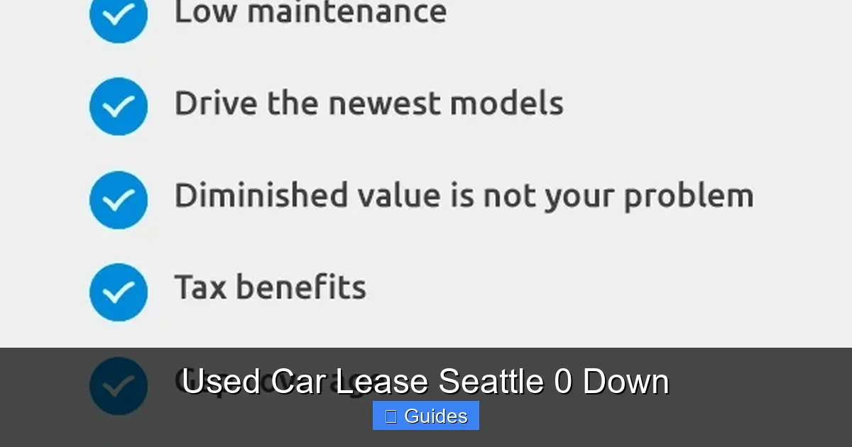 Used Car Lease Seattle 0 Down