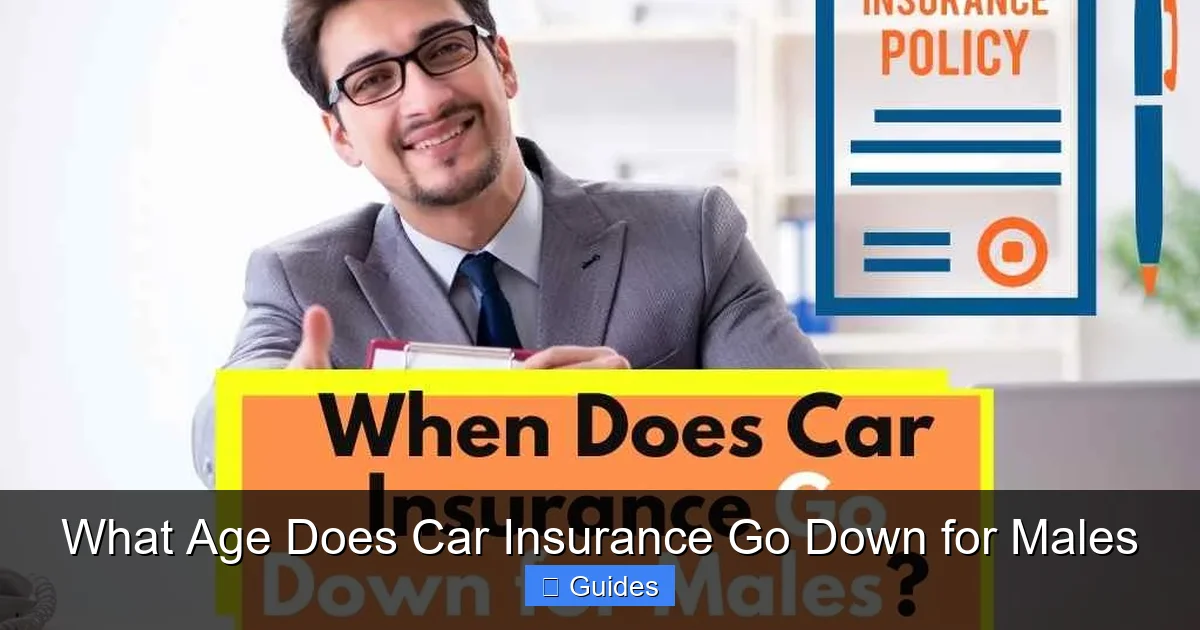 What Age Does Car Insurance Go Down for Males